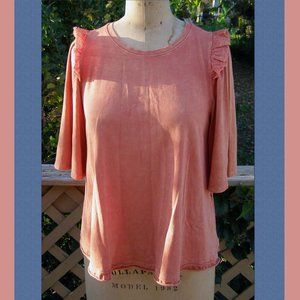NEW Eri+Ali flowy boho Top size M 8-10 Salmon clr
